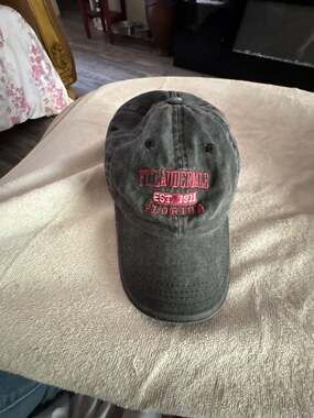 Old Dock Ft. Lauderdale Florida Est. 1911 Embroidered Distressed Baseball Cap